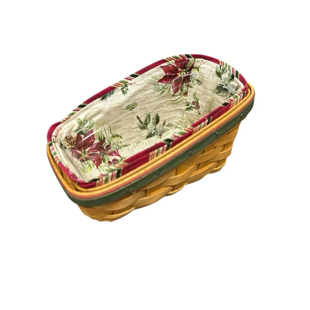 Longaberger Holiday Helper Sleigh Basket #71440 w/Bowl‎ & Liners RARE